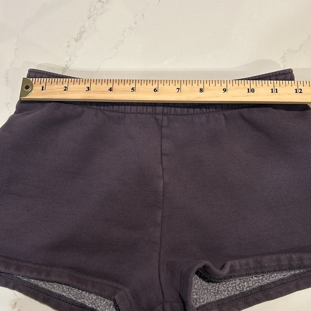 TNA Short Sweat Shorts Elastic waist no pockets Deep Purple/Gray Size 2XS - Picture 3 of 6